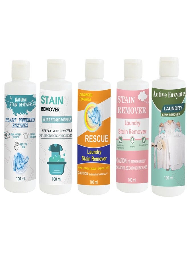 TOOVUS Stain Remover Combo Pack of Shirt, Doll, Orange, Pink and Pista Stain Remover | Multi-Surface Cleaning Solution for Clothes, Fabrics, Upholstery (100 g Each) - Image 1